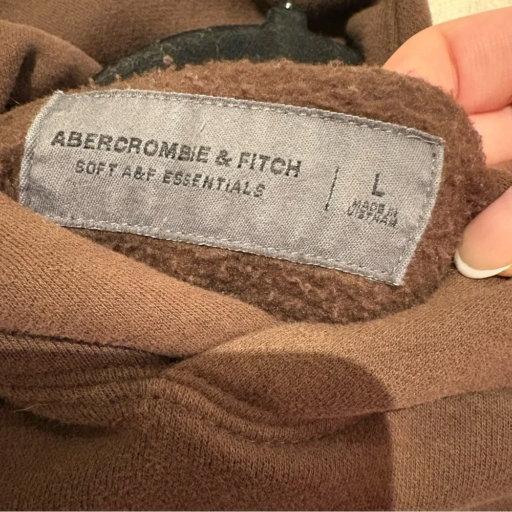 Abercrombie & Fitch Essential Popover Hoodie - Chocolate Brown - Picture 4 of 4